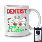 Dentist Crew; Cheerful Christmas Three Santa Elf Reindeer Jobs Tools; Proud Careers T-Shirt