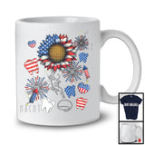 Dentist, Joyful 4th Of July American Flag Sunflower Tooths, Matching Patriotic Dentist Group T-Shirt