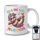 Dia De Los Muertos; Adorable Flowers Sugar Skull Sloth Animal Lover; Mexican Family Group T-Shirt