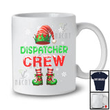 Dispatcher Crew; Awesome Christmas Snowing ELF Lover; Matching Career Jobs Group T-Shirt