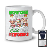 Dispatcher Of The Cutest Little Reindeers; Wonderful Christmas 3 Reindeers; Snowing X-mas T-Shirt