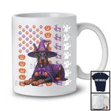 Dobermann Witch On American Flag, Adorable Halloween Pumpkin Paws, Patriotic Group T-Shirt