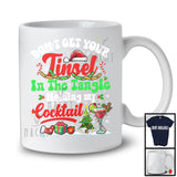 Don't Get Your Tinsel In The Tangle Holding My Cocktail, Joyful Christmas Santa, Drinking Drunker T-Shirt