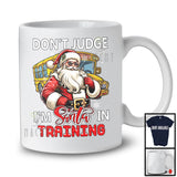 Don't Judge I'm Santa In Training; Sarcastic Christmas Bus Driver Santa; Snowing X-mas Family T-Shirt