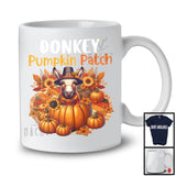 Donkey Pumpkin Patch; Lovely Thanksgiving Donkey In Pumpkin; Farm Animal Farmer Lover T-Shirt