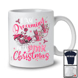 Dreaming of A Pink Christmas, Cheerful Christmas Flamingo Sleigh Santa, X-mas Family Group T-Shirt