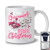 Dreaming of A Pink Christmas, Cheerful Christmas Horse Sleigh Santa, X-mas Family Group T-Shirt
