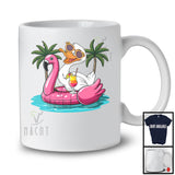 Duck On On Flamingo Float; Joyful Summer Vacation Hawaii; Pool Beach Family Group T-Shirt