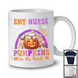 EMT Nurse Care For The Cutest Pumpkins In The Patch; Happy Halloween Pumpkin Rainbow T-Shirt