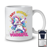 EMT Nurses Are Wonderful; Cheerful Dabbing Unicorn Magical; Matching Nurse Nursing Group T-Shirt