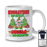 Education Is Important Soccer Is Importanter; Joyful Christmas Tree Snow; Sport Team Player T-Shirt