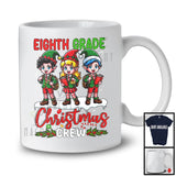 Eighth Grade Christmas Crew; Amazing Christmas Three Elf Students Snow; X-mas Teacher Group T-Shirt