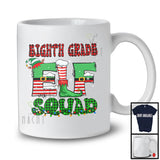 Eighth Grade Elf Squad; Awesome Christmas Lights Plaid Elf Lover; Students Teacher Group T-Shirt