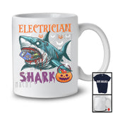 Electrician Shark, Scary Halloween Costume Pumpkin Zombie Shark, Proud Careers Group T-Shirt