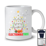 ElectrimasTree; Wonderful Christmas Lights Tree Electrician Tools; X-mas Snowing Family Group T-Shirt