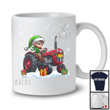 Elf Driving Tractor, Adorable Christmas Snowing ELF Lover, Matching X-mas Driver Team T-Shirt