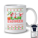 Elf Engineer Squad; Awesome Christmas Sweater Moon Elf Lover; Pajama Jobs Family Group T-Shirt