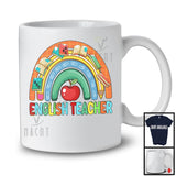 English Teacher; Colorful Rainbow School Things; Matching English Teacher Students Group T-Shirt