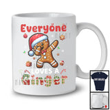 Everyone Loves A Ginger, Lovely Christmas Santa Gingerbread Man Dabbing, Plaid Cookies T-Shirt