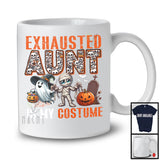 Exhausted Aunt Is My Costume; Spooky Halloween Costume Skull Mummy; Women Family Group T-Shirt