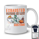 Exhausted Father in Law Is My Costume; Humorous Halloween Costume Skull Zombie; Men Family T-Shirt