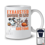 Exhausted Mother in Law Is My Costume; Spooky Halloween Costume Skull Mummy; Women Family T-Shirt