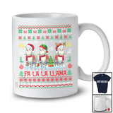 Fa 3La Llama; Fantastic Christmas Sweater Three Santa Elf Reindeer Llama; Snowing Family T-Shirt