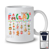 Fa 8La; Humorous Christmas Hanging Ornaments Cookies; X-mas Lights Snowing Family T-Shirt