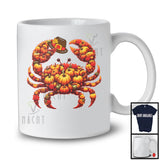 Fall Autumn Leaves Pumpkin Crab Shape; Amazing Thanksgiving Sea Animal; Family Group T-Shirt