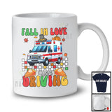 Fall In Love With Driving; Wonderful Thanksgiving Pumpkin On Ambulance Driver; Family Group T-Shirt