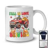 Fall In Love With Driving; Wonderful Thanksgiving Pumpkin On Pickup Driver; Family Group T-Shirt