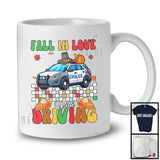 Fall In Love With Driving; Wonderful Thanksgiving Pumpkin On Police Car Driver; Family Group T-Shirt