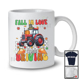 Fall In Love With Driving; Wonderful Thanksgiving Pumpkin On Tractor Driver; Family Group T-Shirt