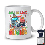 Fall In Love With Driving; Wonderful Thanksgiving Pumpkin On Truck Driver; Family Group T-Shirt