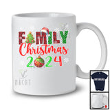 Family Christmas 2024; Awesome X-mas Plaid Snowing Around; Matching Family Group T-Shirt