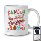 Family Christmas 2024; Joyful Christmas Plaid Santa Sleigh; Pajamas X-mas Family Group T-Shirt