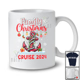 Family Christmas Cruise 2024; Wonderful X-mas Lights Santa Anchor Trip; Friends Family Group T-Shirt