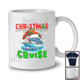 Family Christmas Cruise; Adorable X-mas Lights Santa Cruise Ship; Family Friends Group T-Shirt