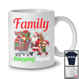 Family Shopping Squad; Lovely Awesome Christmas Santa Reindeer Elf Shopping; Snowing T-Shirt