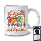 Family Thanksgiving 2024 Thankful For My Tribe; Adorable Turkey Pumpkin Lover; Family Group T-Shirt