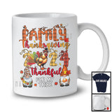 Family Thanksgiving 2024 Thankful; Lovely Gnomes Chicken Turkey Crew; Family Group T-Shirt