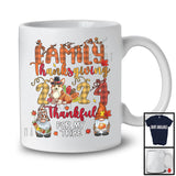 Family Thanksgiving 2024 Thankful; Lovely Gnomes Corgi Turkey Crew; Family Group T-Shirt