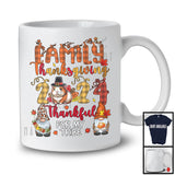 Family Thanksgiving 2024 Thankful; Lovely Gnomes Guinea Pig Turkey Crew; Family Group T-Shirt