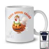 Farm Animal Squad; Lovely Halloween Chicken Pumpkin Cosplay; Chicken Farm Animal Farmer T-Shirt