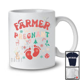 Farmer Got Me Pregnant; Cheerful Christmas Pregnancy Announcement Adult Santa; Jobs Family T-Shirt