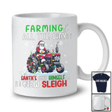 Farming All The Way Santa's Got A New Sleigh; Joyful Christmas Santa Driving Tractor; Farmer T-Shirt