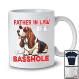 Father in Law Of A Basshole, Amazing Father's Day Basset Hound Sunglasses, Matching Family T-Shirt