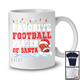 Favorite Football Player Of Santa; Proud Christmas Santa Sport Playing Team; X-mas Snowing T-Shirt