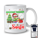 Favorite Of Santa Assistant Teacher, Joyful Christmas Lights Tree Santa, X-mas Proud Careers Group T-Shirt