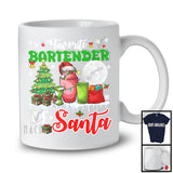 Favorite Of Santa Bartender, Joyful Christmas Lights Tree Santa, X-mas Proud Careers Group T-Shirt